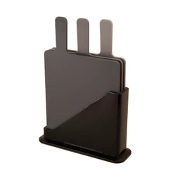 Kit 3 tábuas de corte com suporte vertical multiuso resistentes - Oikos
