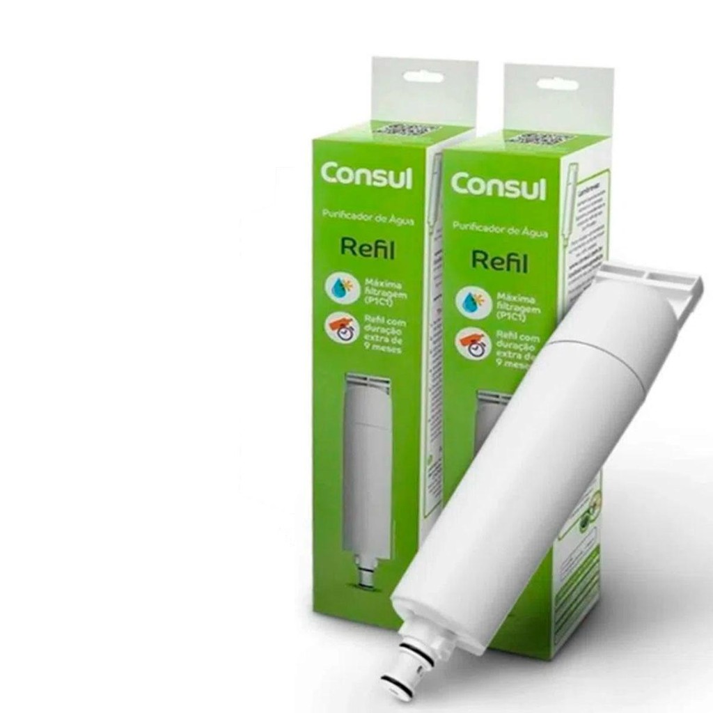 Kit Filtro Refil Original para Purificador de Água Consul 2 Unidades CIX01AX em Oferta na Shopee