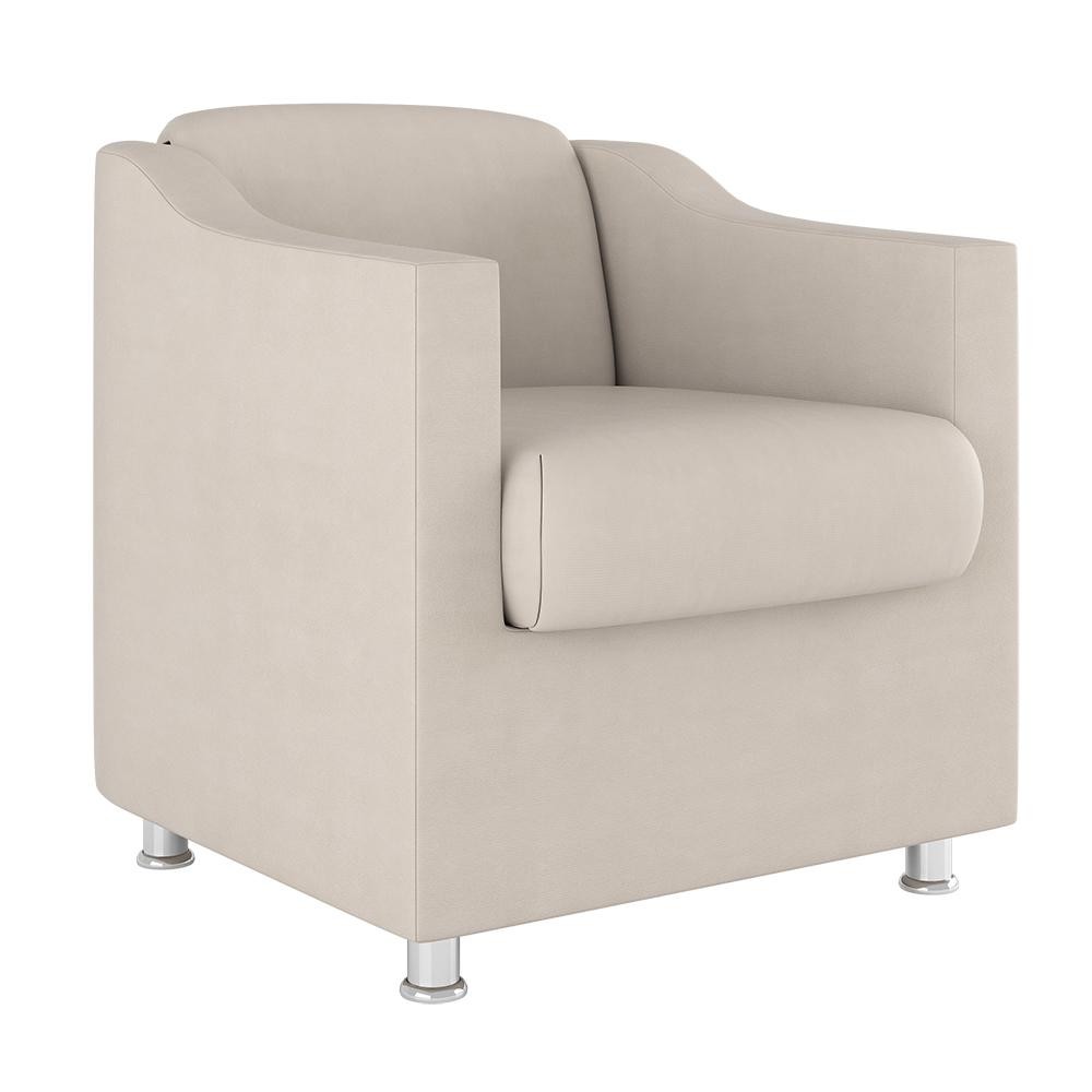 Cadeira Poltrona Decorativa Tilla Consultório Recepção Suede - Home & Living