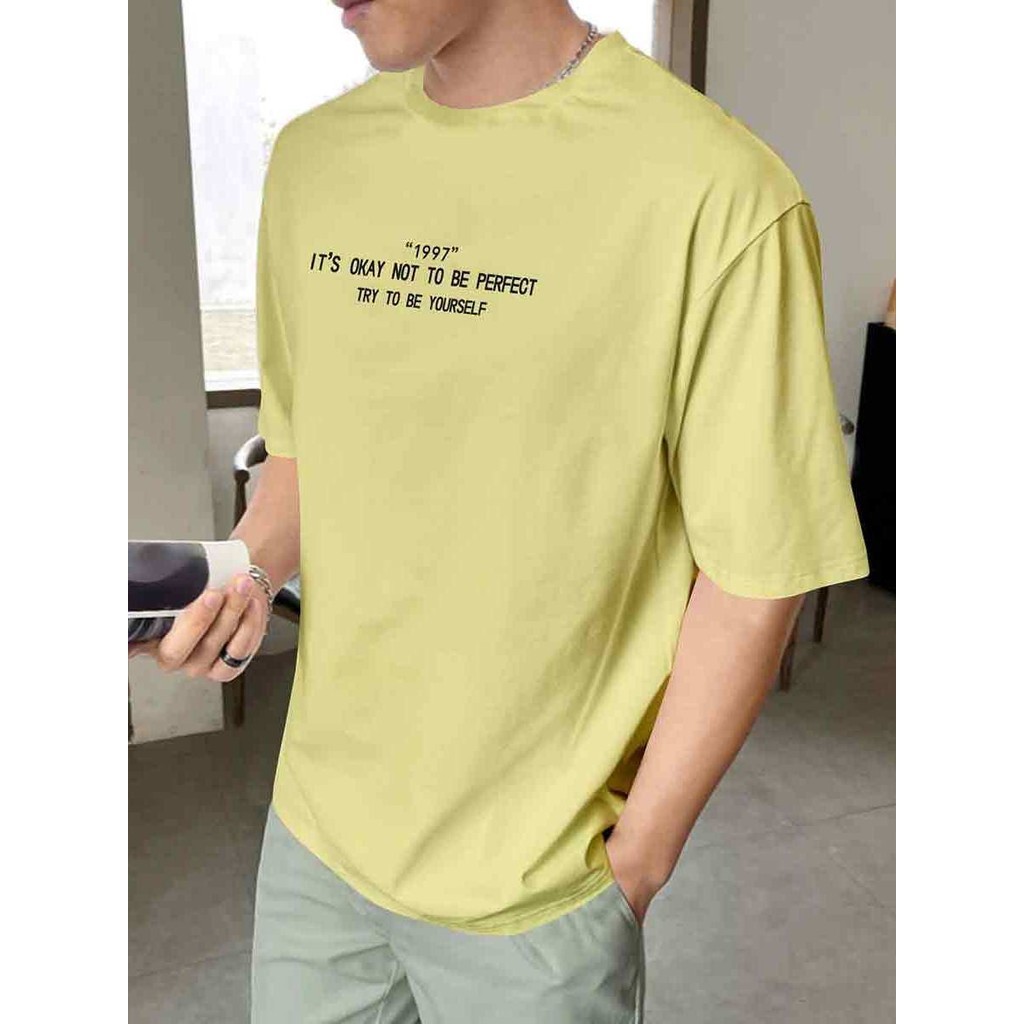 Blusa Its Okay Not To Be Perfect T Shirt Masculina Colorida Larga Lisa Plus Size Camiseta Oversized