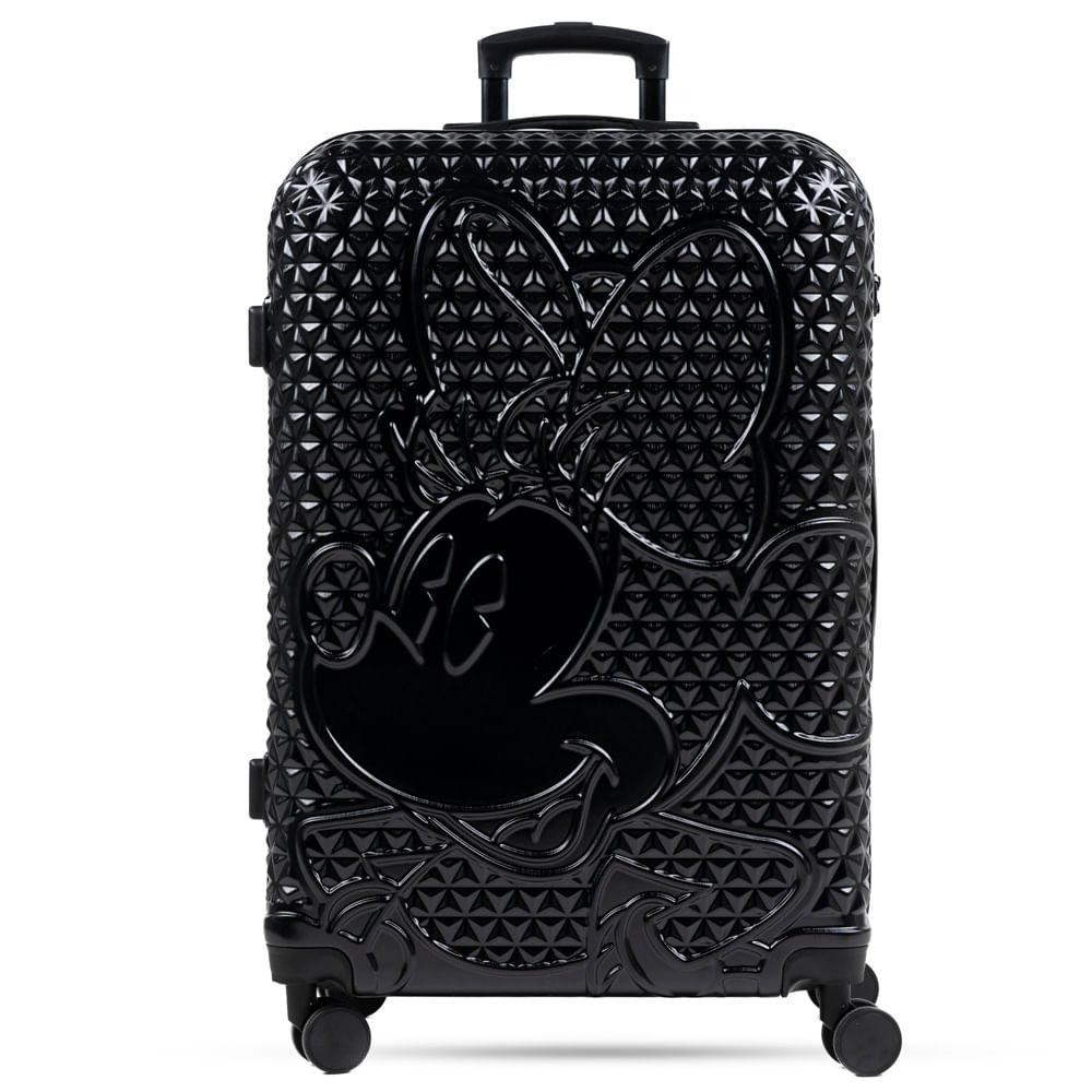 Mala de Viagem Grande 32 Kg ABS 4 Rodas Minnie Epcot Preta em Oferta na Shopee