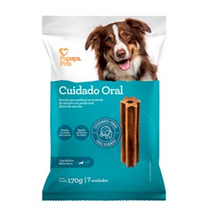 Petisco Papaya Pets Cuidado Oral para Cães Adultos Porte Médio