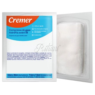 Compressa de Gaze Estéril Cremer 9 Fios - 60 Gazes Anvisa