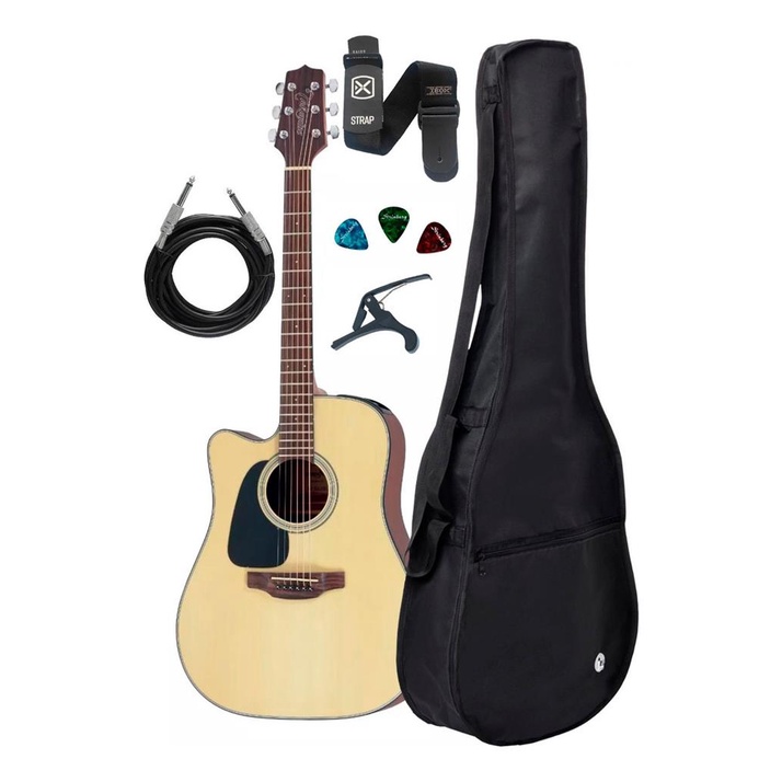 Violao Takamine Gd12 Ce Folk Eletrico Natural + Kit Completo