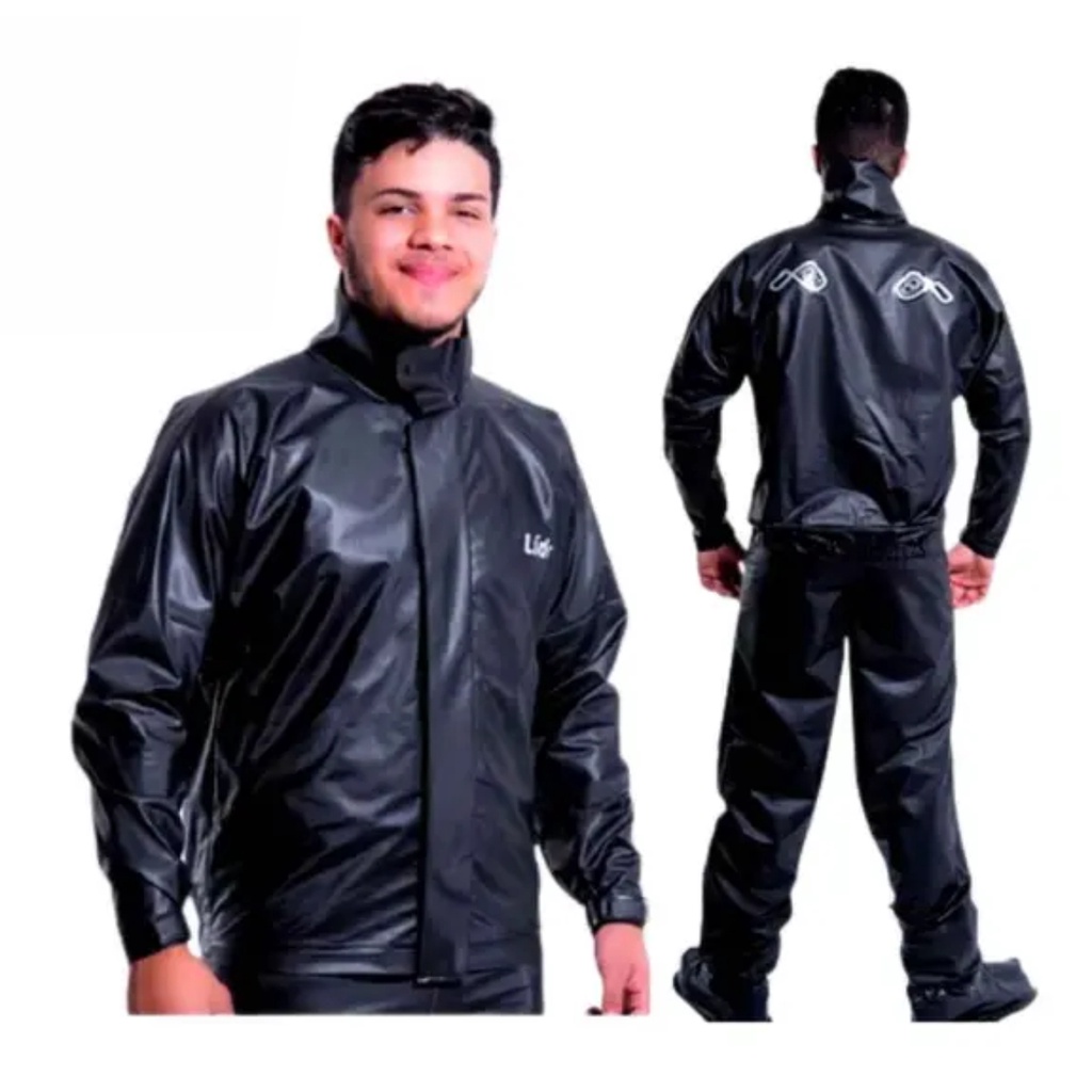 Capa de Chuva Impermeável Motoqueiro Motoboy Lider Material PVC Alta Qualidade Masculina
