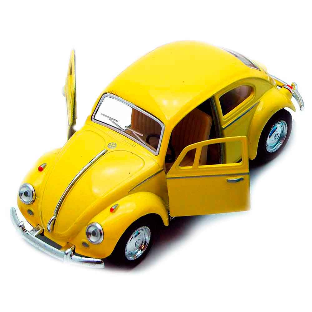 Miniatura Fusca Escala 1:32 AMARELO  Carrinho Metal Colecao X