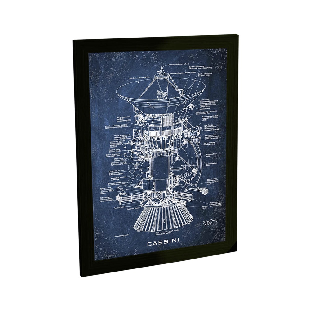 Quadro Decorativo A4 Nave Cassini Espaço Astronomia Projeto