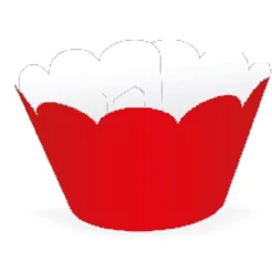 Mini Wrapper Mini Cupcake - Vermelho - 3cm x 14,5cm - 12 unidades - Nc Toys