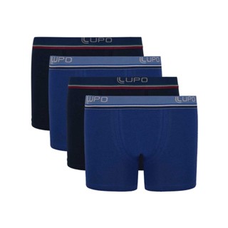 Kit com 4 Cuecas Boxer Infantil Algodão Lupo