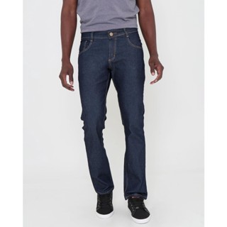 Calça Jeans Masculina Básica Reta Azul Escuro