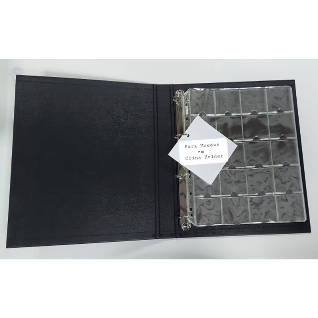 Álbum Médio Simples para 200 Coin Holder + 200 Coin Holders Variados