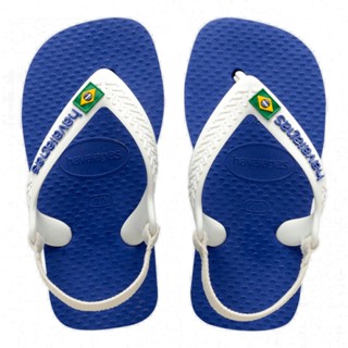 Chinelo Havaianas Baby Brasil Logo Azul Naval