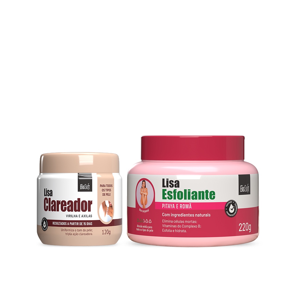 Kit Esfoliante Pitaya e Romã + Creme Lisa Clareador