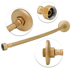 Engate Mangueira Flexível Gold/Dourado Trançado Inox 30cm