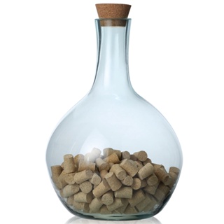 Garrafão de Vidro Artesanal Decorativo Porta Rolha Cristal Bombona 15 Lts Redondo para Decoração em Oferta na Shopee