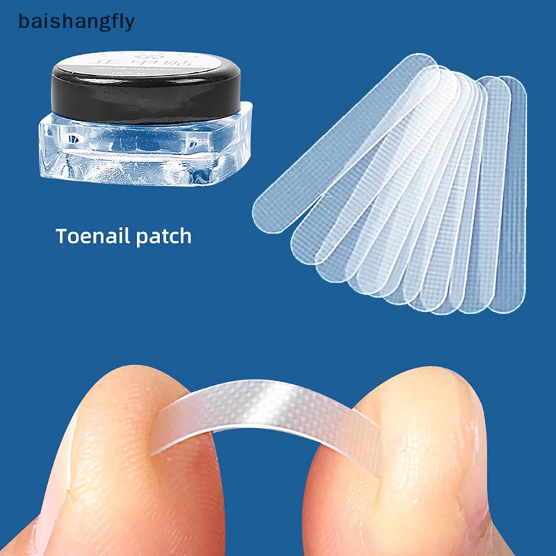 baishangfly 10pcs Tratamento De Unha Do Dedo Pé Encravada Ferramenta De Correção Elástica Adesivo De Alisamento Clip Ferramentas De Pedicure BHF