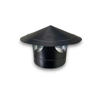 chapéu chinês para chaminé 200mm preto