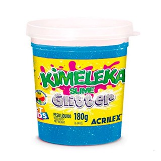 Kimeleka Slime Art Kids com glitter 180g Azul 204 Acrilex