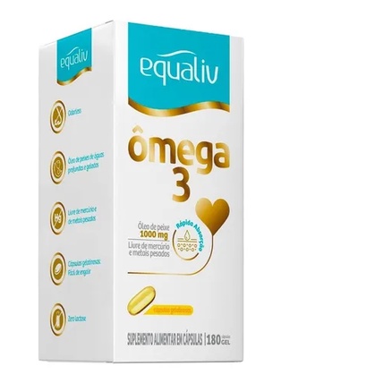 Suplemento Em Cápsulas Equaliv Premium Ômega 3 Sabor Neutro Em Caixa De 100g 180 Capsulas
