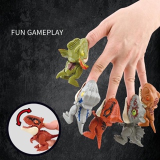 【Novidade】KIT 4 Finger Dinossauro Mordedor-Modelo Móvel De Brinquedo Realista em Oferta na Shopee