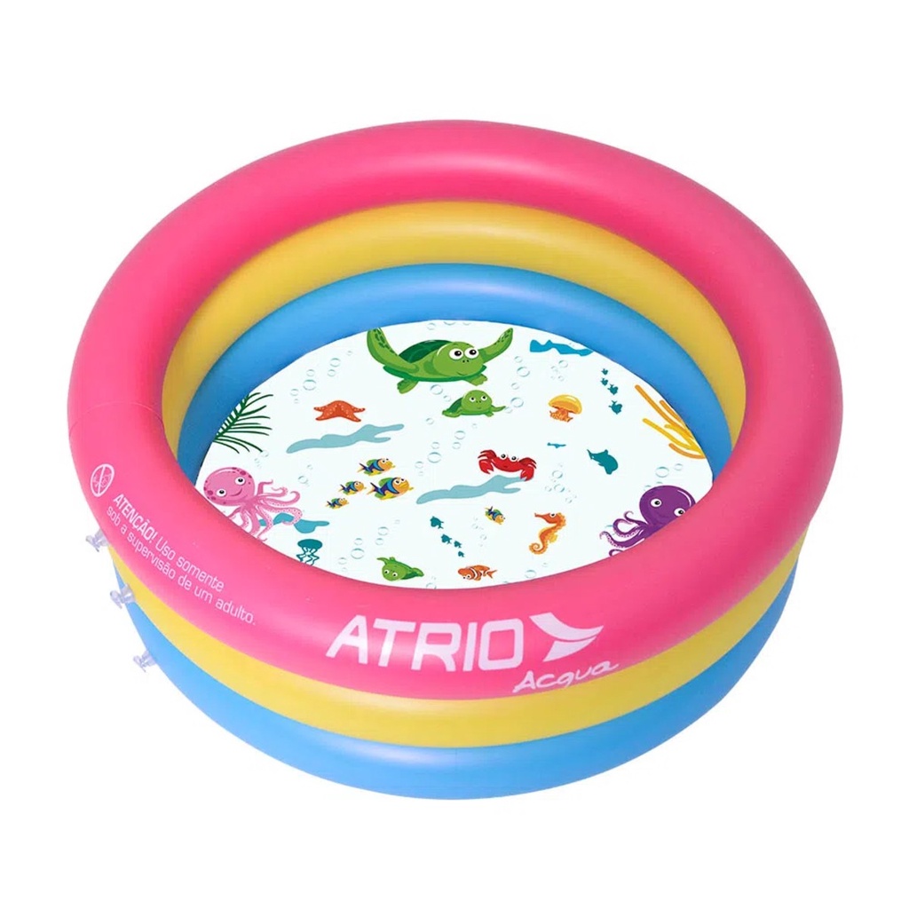 Piscina Inflável para Crianças Circular 88 Litros 76X25cm Atrio - ES302 - Mom & Baby