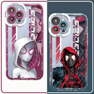 Marca De Tendência Marvel Cool Spider-Man Casing Para Xiaomi Redmi 12 13C 12C 9 9C 10A 9A 10 K40 POCO F3 Nota 8 9 Pro 9S 9T Caixa Do Telefone Olhos De Anjo Proteção Da Lente Transparente Capa De Cristal