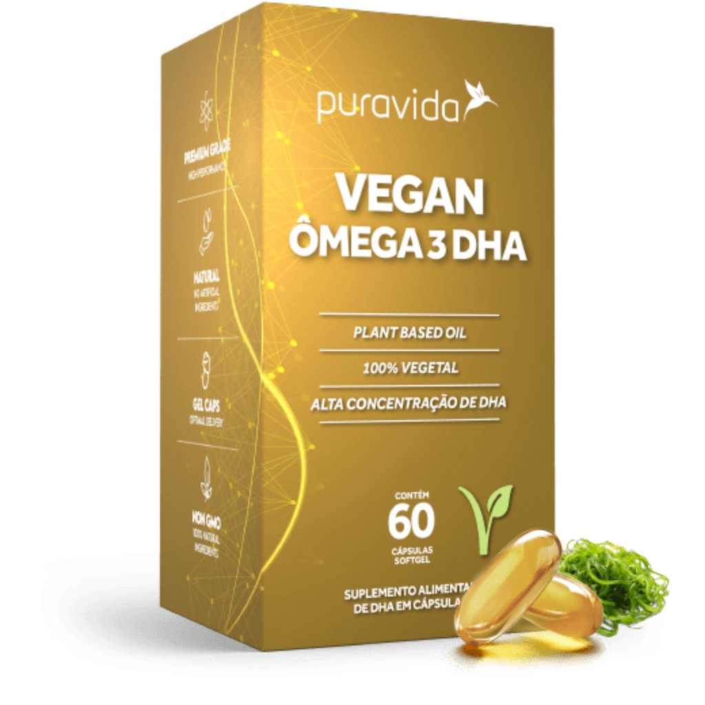 Vegan Omega 3 Dha 60caps Pura Vida