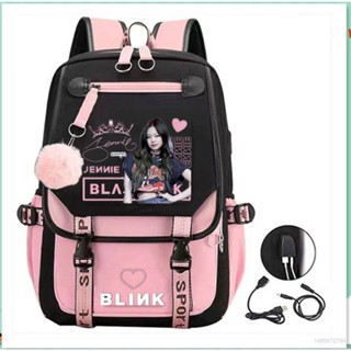 Moda Lisa BLACKPINK SQ3 mochila tamanho grande para Mulheres Homens QOK7