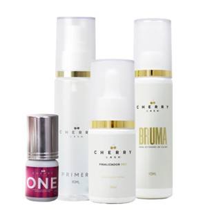 Kit Retenção Total e Cola One Cherry Lash para Extensão de Cílios
