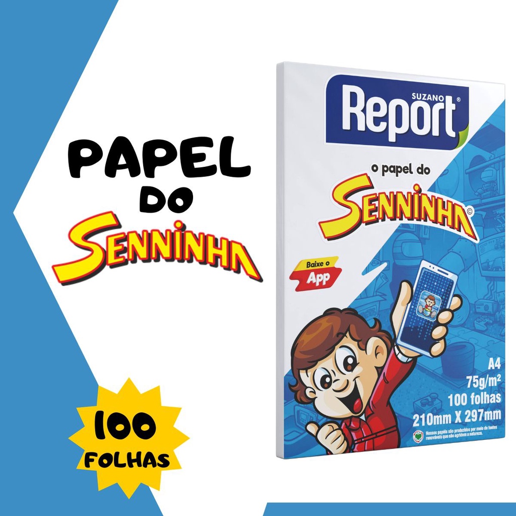 Papel Sulfite Report Senninha 75g 100 Folhas