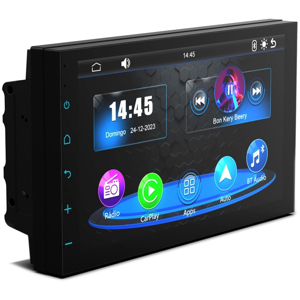 Central Multimídia 7pol Universal Mp5 CarPlay Android Auto Espelhamento Android IOS em Oferta na Shopee