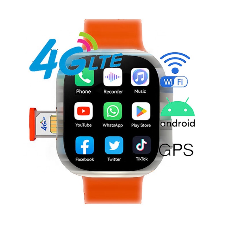 2024 Novo Relógio C90 Ultra Smart Watch Com Slot SIM E Vídeo GPS Wifi Android 4G Card Chamada Telefônica 9 Smartwatch À Prova D'água Para Crianças Homens Mulheres DW89 X8 WT28