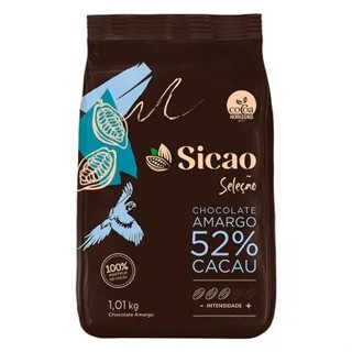 Chocolate Seleção Gotas Amargo 52% 1,01kg - Sicao