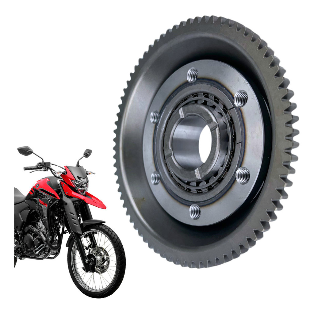 Placa Com Engrenagem Partida Fazer 250 Xtz Lander Tenere 250