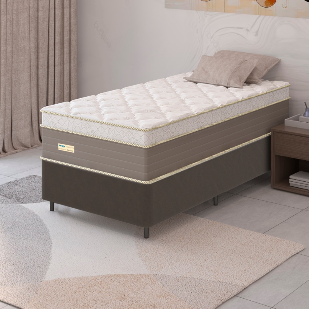 Cama Box Solteiro 88cm Molas Ensacadas Ferrara Umaflex - Home & Living