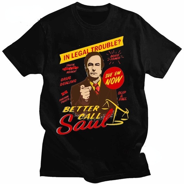 Camiseta Básica Better Call Saul Breaking Bad Camisa Feito 100% De Algodão