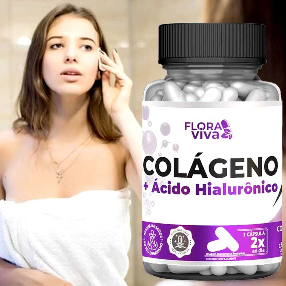 Colágeno Com Ácido Hialurônico Puro 60 Caps 500mg — imagem 2 de 2