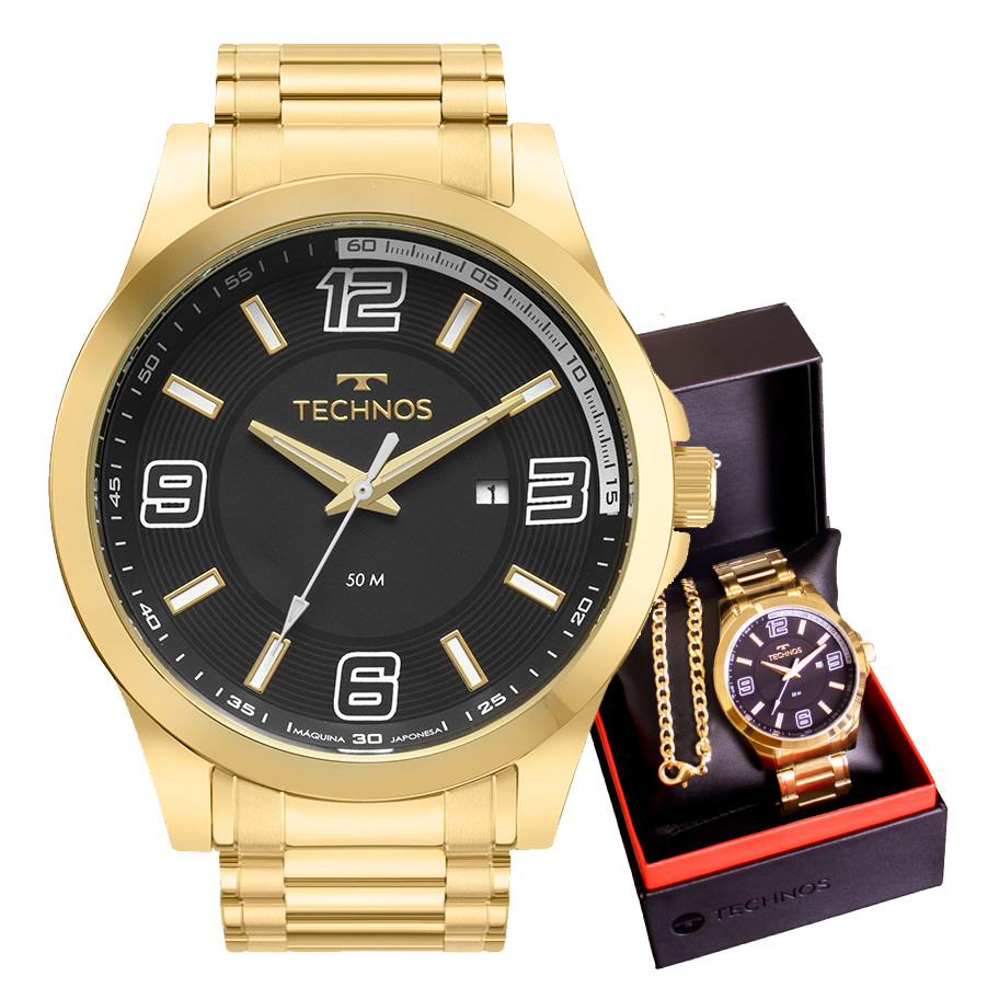 Relógio Masculino Technos Performance Racer Dourado 2115NBA/1D em Oferta na Shopee