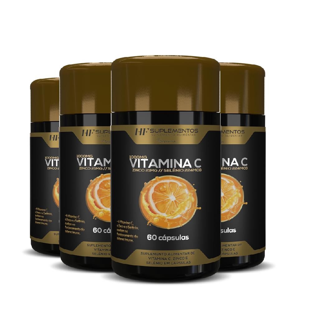 4x  VITAMINA C PREMIUM 60 CAPS HF SUPLEMENTOS
