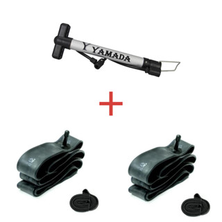 Kit Par Camara de ar 29 + Bomba De Encher Pneu De Bike Alumínio 30cm Yamada Mtb Bicicleta em Oferta na Shopee