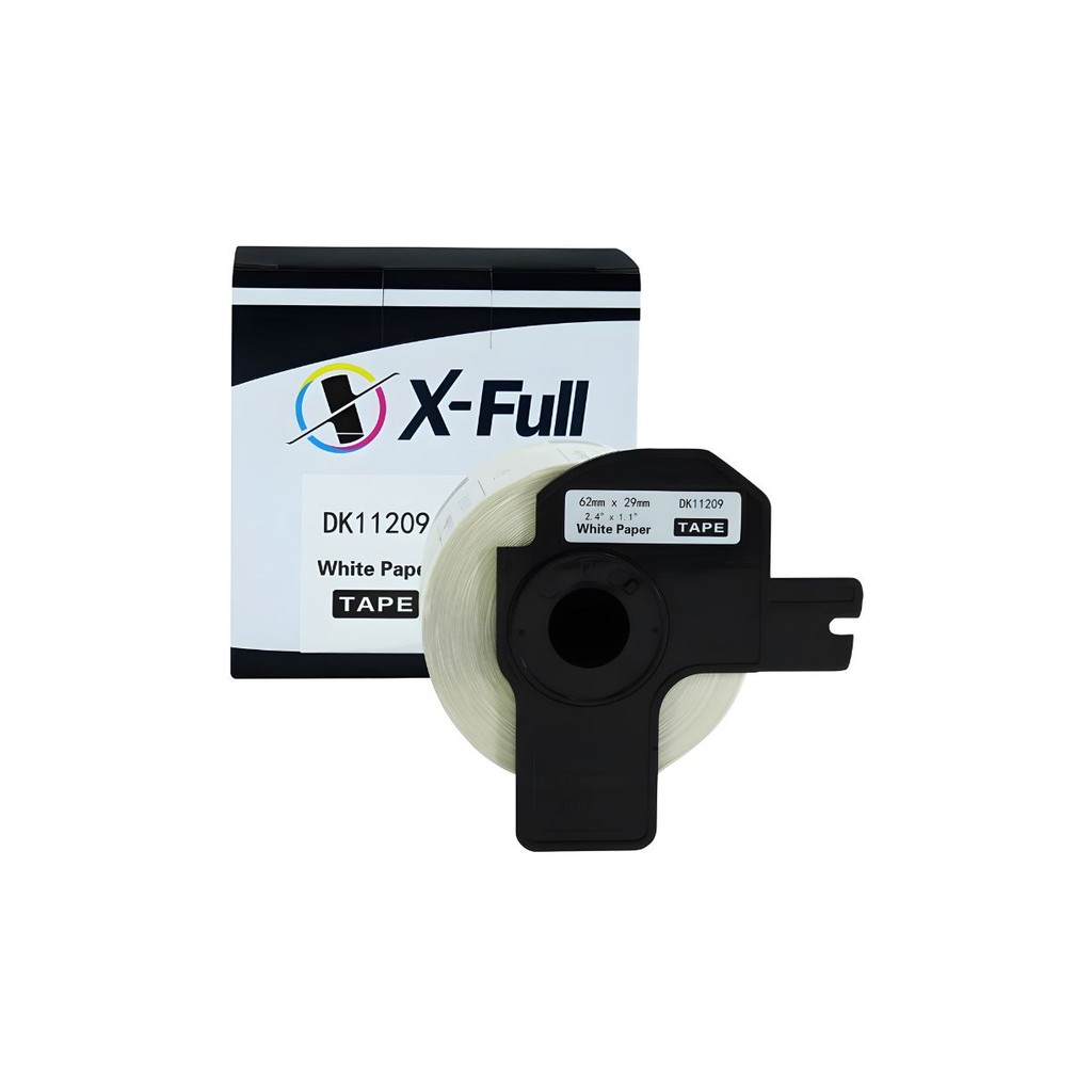 Etiqueta Brother Dk 1209 62mm Preto no Branco Generico