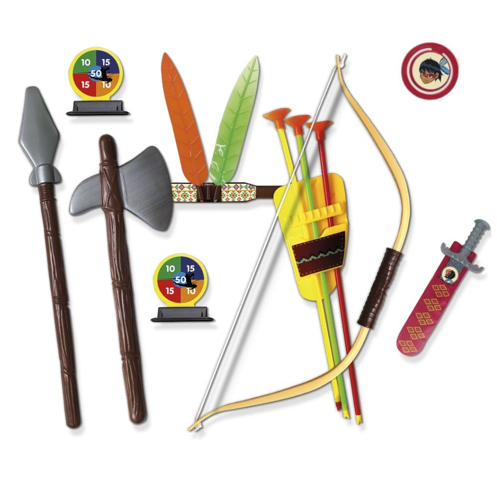 Índio Guerreiro Brinquedo Infantil Com Arco e Flechas
