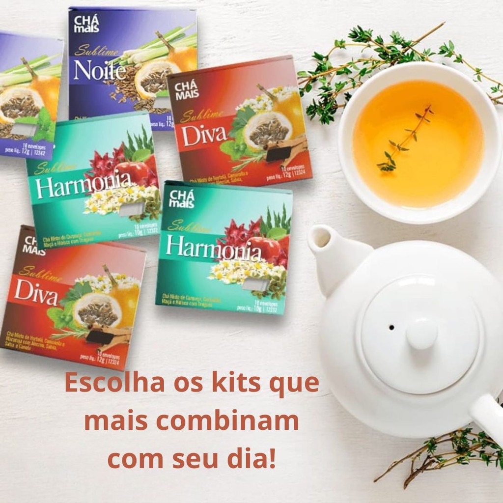 Kit | Chá CháMais | 4x 10 sachês