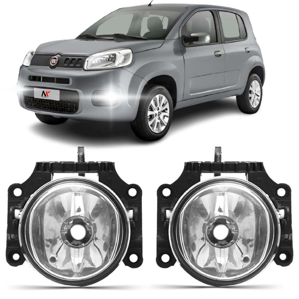 Par Farol Milha Fiat Uno 2016 2017 2018 2019 2020 2021 em Oferta na Shopee