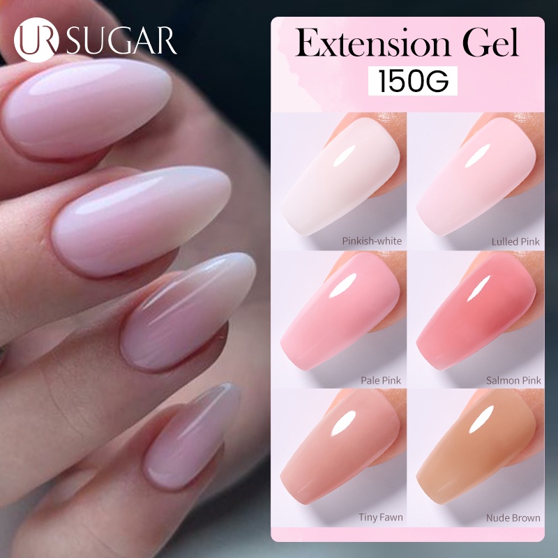 UR SUGAR 150g Gel De Extensão Unhas Nu Rosa Semi Permanente Embebido Em UV LED Verniz Manicure em Oferta na Shopee