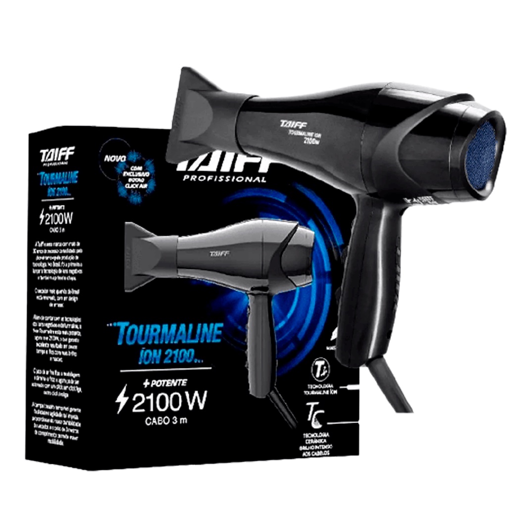 SECADOR TOURMALINE 2100W 127V - Taiff Profissional em Oferta na Shopee