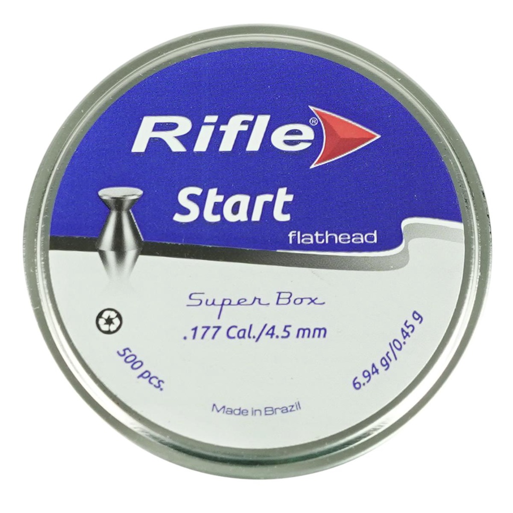 Chumbinho 4.5mm Rifle Start Flathead - 500un em Oferta na Shopee