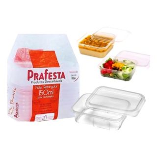 Kit 20 Pote Descartável 150ml Freezer Microondas Marmita em Oferta na Shopee