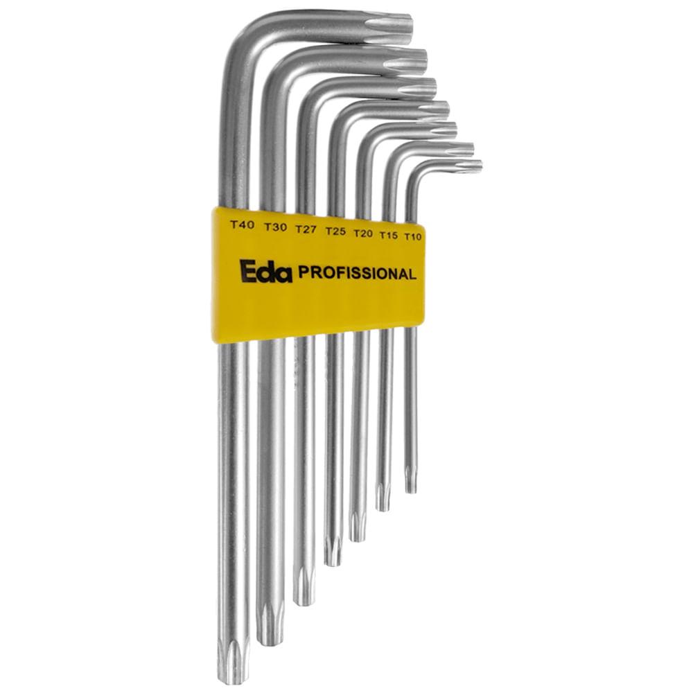 Jogo Chave Torx Longa 7 Peças Eda