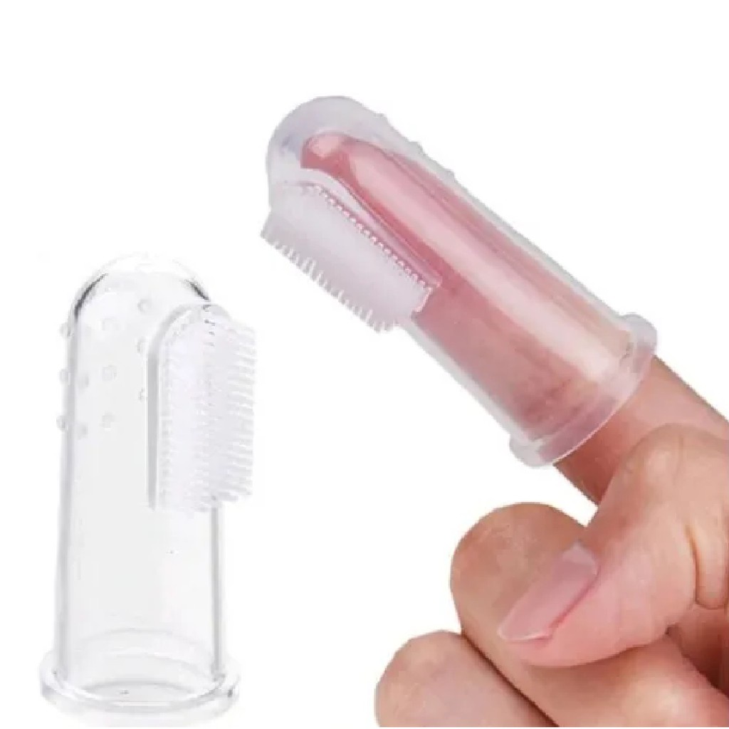 Escova De Dentes De Silicone Para Massagem Dos Dedos Do Bebê em Oferta na Shopee
